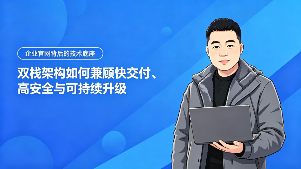 企业官网背后的技术底座：双栈架构如何兼顾快交付、高安全与可持续升级